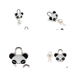 Cerraduras de puertas Cerradura de seguridad Mini candado Animal Muñeca linda Dibujos animados con llave Panda en forma utilizado para joyero / Der / Armario / Caja de almacenamiento D Dhoci