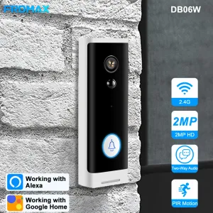 Sonnette de porte FRDMAX Smart Video Door Camera Wifi WiFi Wireless 1080p Interphone visuel HD avec carillon IP Bell Battery Alited Tuya Smart Home