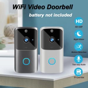 Sonnette de porte M10 Video WiFi Doyer Door 720p HD Wireless Remote Intercom Phone Camera Night Vison Pir Home Security Alarm Door Bell appartement