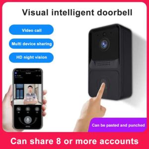 Doorbell Smart Home Video Interphone WiFi Infrared Vision Night Vision Outdoor Home Security Alarm Camera 480p Monito Wireless Button Door