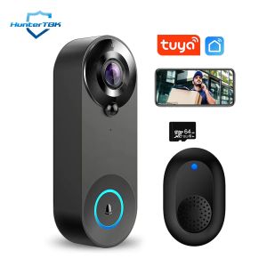 Sonnettes de porte 1080p Wi-Fi WiFi Video Door Video Interphone Door cloche avec caméra Tuya Smart Home for Security Protection PIR PIR Motion Detection