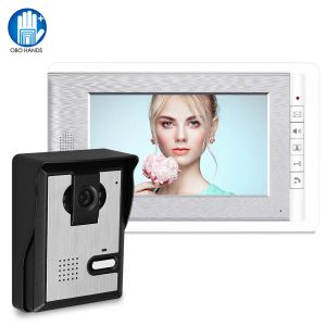 VIDEO HOMENTO VIDEO HOME SISTEMA DE INTERCOMA 7 '' TFT LCD Video con cable Teléfono Interior Monitor 700TVL Soporte de cámara IR al aire libre Desbloqueo