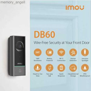 Timbres IMOU 5MP Video Doorbell Kit DB60 Smart Home Video inalámbrico Mirilla para puerta Bell Cámara IP65 Resistente a la intemperie Visión nocturna YQ230928