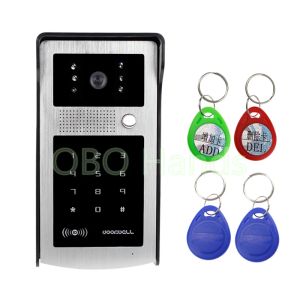 Sonnets de porte RFID Interphone Système Entrée Hine Téléphone vidéo couleur / porte avec caméra de clavier tactile numérique CMOS OUT