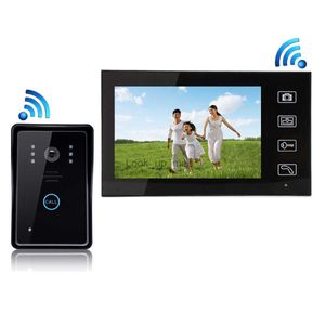 Türklingeln SYSD 7-Zoll-HD-Wireless-Video-Türklingel Villa Intercom Home Security-System mit integriertem Akku zum Entsperren HKD230918