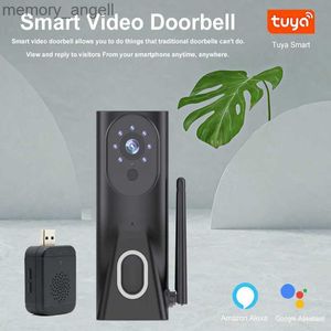 Sonnettes de portes TUYA Smart Home Video Doyer Door WiFi Wi-Wireless Door Bell Imperproof Batteric Interphone et Alexa Phone Camera YQ2301003