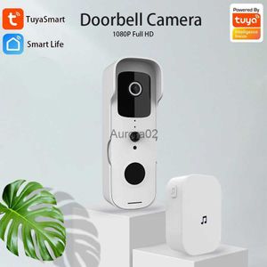 Doorbells Tuya Smart Video Doorbell Waterproof Night Vision Home Security 1080P FHD Camera Digital Visual Intercom WIFI Tuya Door Bell 1X YQ231111