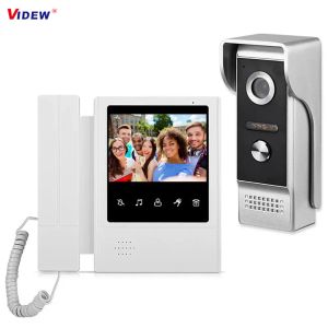 Sonnette de portes Videw Camera Doorwel Téléphone Vidéo Door avec 4,3 pouces Écran de moniteur Ir Night Vison Door Entry System pour Villa Home Security