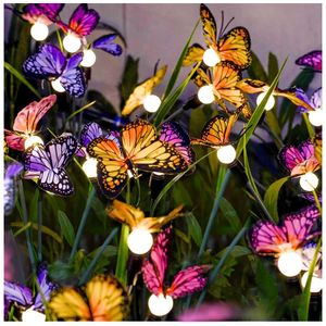 Dooyard Garden Swaying Butterfly Lights, Solar Outdoor Lights, Decorative Lights Yard Patio Pathway Decoration, plus grand panneau solaire Better Sway