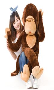 Dorimytrader mignon Animal gorille en peluche poupée géant singe à bras longs câlin singe poupées oreiller pour enfant jouets cadeau d'anniversaire DY5052976819