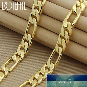 Dotefil 8mm 22 pouces Gold Chain Link Collier pour femme Hommes Mariage Engagement Partie de bijoux Prix usine de conception experte Qualité de la qualité de la qualité de la dernière style