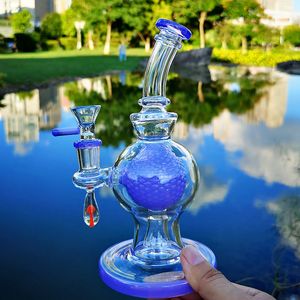 Heady Glass Unique Bongs Ball Perc Hookahs Glass Bong Showhead Percolador Grueso Oil Dab Rigs 14mm Junta hembra con cuenco Tubos de agua XL-1971