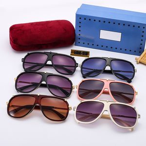 doble puente gafas de sol redondas gafas de sol espejo impresión mujer Marca de moda Color mezclado Diseñador Señoras Gafas Retro Clásico Piloto hombres anteojos Fábrica Con caja