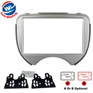 Doble Din Facia para NISSAN Car Micra March RENAULT Pulse Radio CD DVD Stereo Panel Dash Install Trim Fascia Kit Face Surround Frame