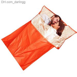 Double Emergence Sleeping Bag Lightweight Waterproof Sleeping Bag Tourism Reflection Warm Thermal Survival Blanket Sleeping Bag Q230828