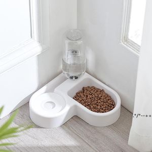 Alimentador automático de agua potable para mascotas, fuente para perros y gatos, diseño de cuencos de comida de acero inoxidable para perros y gatos RRB14061