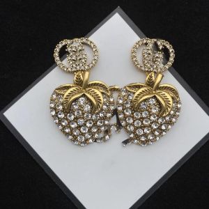 Boucles d'oreilles double lettre Collier de haute qualité Boucles d'oreilles cubaines Collier Punk Vintage Master Design Bijoux Nouvel An pour femmes Accessoires 11