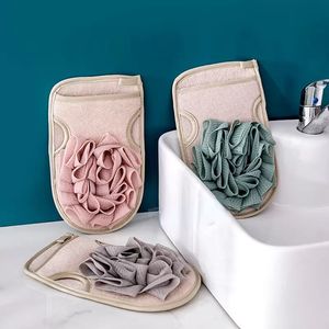 Cepillos de baño de doble cara, exfoliante para adultos, guantes de baño, guantes de limpieza corporal, suministros de lavado de baño portátiles