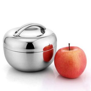 Boîte à pique-nique à double paroi en acier inoxydable pour pomme avec poignée Récipient pour aliments thermos 800 ml, 1 l, 1,3 l Vaisselle Vaisselle ensemble C18112301
