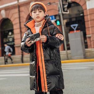 Manteau en duvet nouvelle veste d'hiver pour enfants longue unisexe pour garçons et filles visage lumineux grand T230808