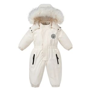 Abrigo de plumón -30 Traje de esquí de invierno más mono de terciopelo para bebé Mono para niño Ropa cálida para niños pequeños Ropa para niños Abrigo Abrigo infantil 231010