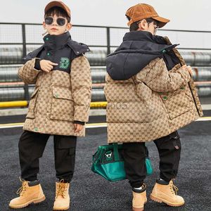 Down Coat Boys Winter Down Jacket Coats 2023 New Winter Kids Clothes Designer Warm Children Jacket Fashion Tops Outwear With Hoodie HKD230725