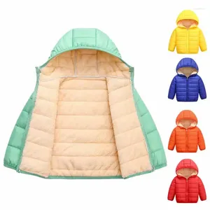 Manteau en duvet à la mode pour enfants, vestes d'hiver pour adolescentes, parka chaude pour bébés garçons, pardessus pour nourrissons, fermeture éclair, capuche, extérieur rouge