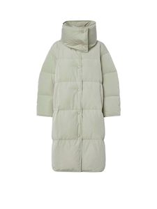 Abrigo de plumón chaqueta acolchada para mujer bufanda desmontable abrigo de plumón sencillo largo hasta la rodilla cálido chaqueta de plumón blanca de alta gama