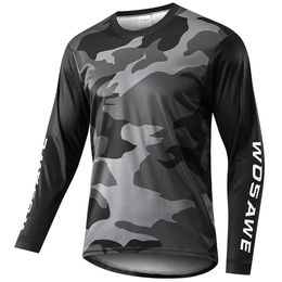 Maillot de cyclisme de descente hommes manches longues maillot de course vtt chemise de vélo de montagne vêtements de cyclisme