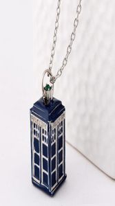 Dr Doctor Who Collier TARDIS Police Box Vine Blue Silver Bronze Pendante Jewelry for Men and Women Wholesale A3767038009