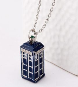 Dr Doctor Who Collier TARDIS Police Box Vine Blue Silver Bronze Pendentif Jewelry for Men and Women Wholesale A3766686646