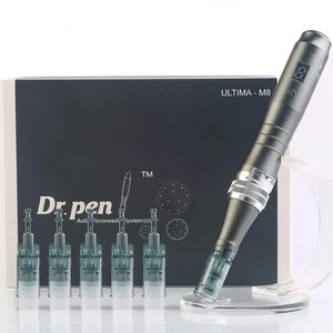 Dr Pen Ultima M8 Dermapen Micro Needle Pens Micro-Lying Electric Wired Auto Skin Care Care Tool pour le corps du visage