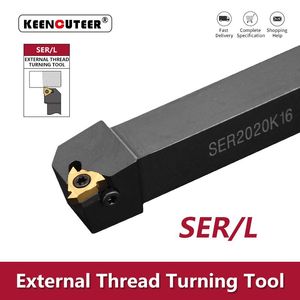 Draaigereedschap SER1010H11 SER1212H16/11 SER1616H16/11 SER2020K SER2525M herramienta de torneado de hilo externo SER SEL barra cortadora de torno portaherramientas CNC