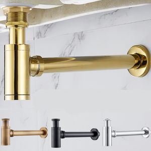 Drains Bathroom Basin Sink Stopper Kit Brass Bottle Trap Pop Up with Waste Pipe 230414