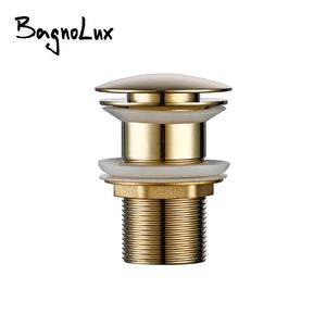 Drains Pop Up Drain Button Bathroom Sink Plug Drainer Siphon Waste Stopper Wash Basin Faucet Accessory Washbasin Pipe Black Gold Rose 230505