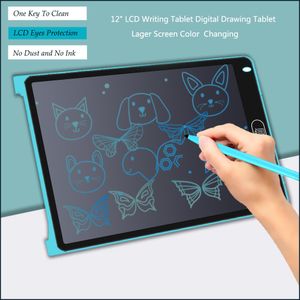 Drawing Painting Supplies 12" LCD Color Writing Tablet Digital Drawing Tablet Handwriting Pads Portable Electronic Tablet Board ultra-thin Board 230317