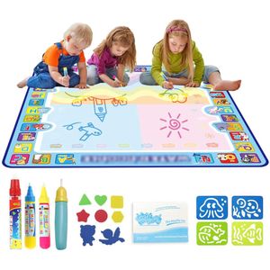 Drawing Painting Supplies Coolplay Magic Water Drawing Mat Coloring Doodle Mat with Magic Pens Montessori Toys Painting Board Educational Toys for Kids 231031