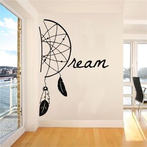 Dream Catcher Avec Mot Sticker Dreamcatcher Autocollant Maison Et Chambre D'hôtel Décoration Amovible A002047 T200421