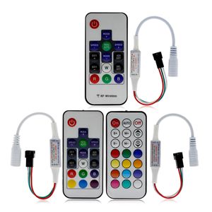 Controlador Dream-Color 14/17/21 teclas DIY Control remoto RF DC5V-24V 358 tipos de efectos de cambios para tira WS2812B WS2811