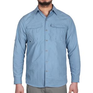 Dress Free Soldier Camisas de senderismo de manga larga para hombre, ligeras, transpirables, de secado rápido, protección UV Upf 50+