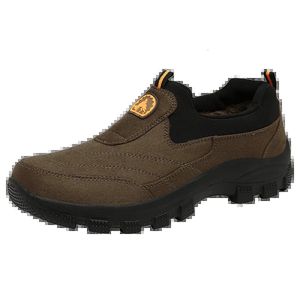 Robe chaussures automne hiver hommes baskets en plein air marche chaussures décontractées hommes bottes bottes de randonnée confortables sans lacet léger grande taille 231207