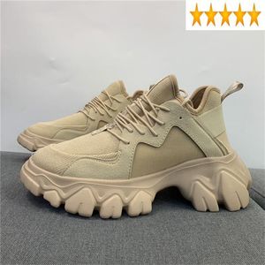 Robe chaussures décontractées femmes augmentent épais bas baskets mode épissure respirant jogger actif automne femme lacets sabots talons