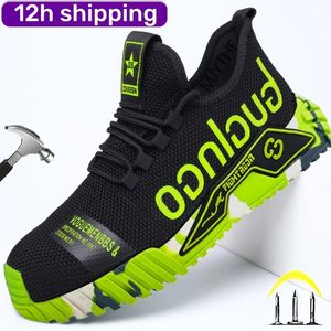 Chaussures habillées Dian Sen été hommes travail sécurité lumière respirant Sneaker acier orteil antidérapant bottes maille Construction 230725