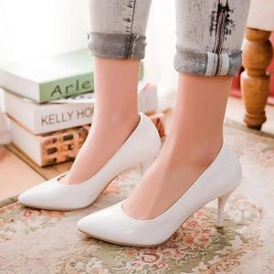 Chaussures habillées Pumps élégants Femme 2024 Printemps High Heels Rose Rose Blanc Femme Femme à talons Bureau Bureau Femme Femme