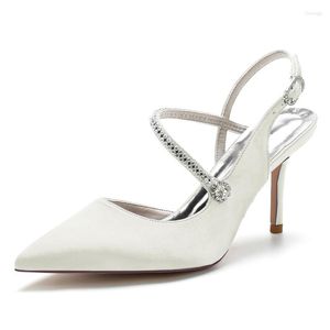 Chaussures habillées High Heel Wedding Slingback Point Toe Slip on Crystals Women Pumps for Bridal / Prom / Evening / Cocktail / Party