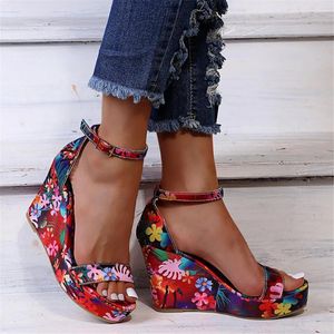 Zapatos de vestir Chica sexy Diseño de verano Fiesta Mujeres Tacones altos Hebilla Tobillo Correa Sandalias Flor Punta abierta