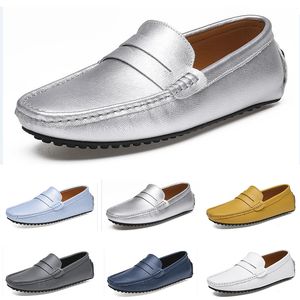 Zapatos de vestir primavera otoño verano gris negro blanco para hombre bajo top transpirable suela suave zapatos suela plana hombres GAI-51