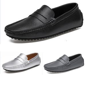 Zapatos de vestir primavera otoño verano gris negro blanco para hombre bajo top transpirable suela suave zapatos suela plana hombres GAI-18