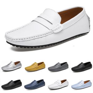 Zapatos de vestir primavera otoño verano gris marrón blanco para hombre bajo top transpirable suela suave zapatos suela plana hombres GAI-18