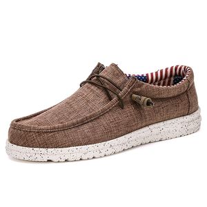 Zapatos de vestir Trend Men Canvas Fashion Boat Dude Deck Loafer Outdoor Casual Flat Beach Tamaño grande 220919